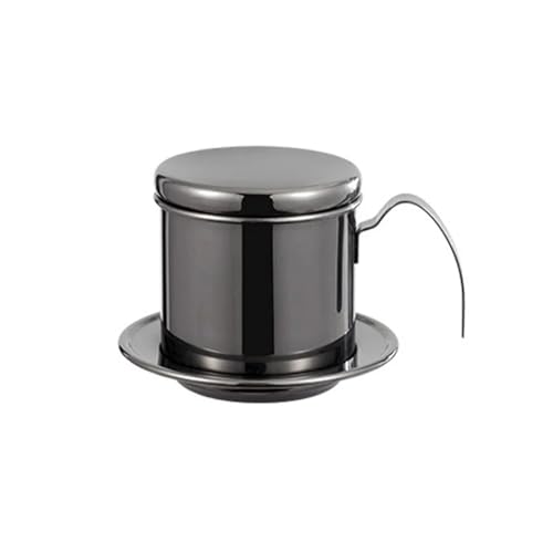 BoBoBn Vietnamese Coffee Drip Filter Stainless Steel Pour Over Coffee Dripper Portable Coffee Making Hand Pot Cup for Outdoor Camping(Black) von BoBoBn