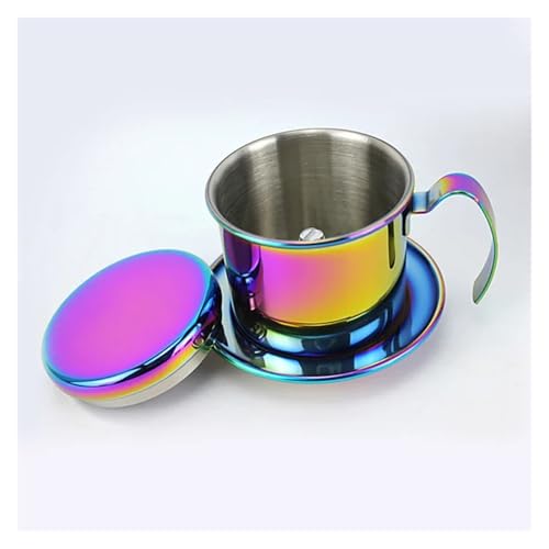 BoBoBn Vietnamese Coffee Drip Filter Stainless Steel Pour Over Coffee Dripper Portable Coffee Making Hand Pot Cup for Outdoor Camping(Colorful) von BoBoBn