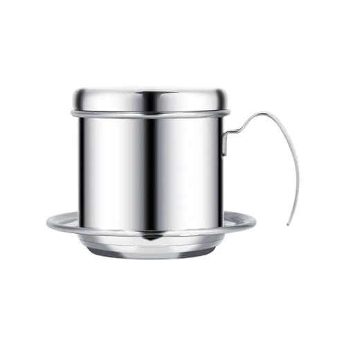 BoBoBn Vietnamese Coffee Drip Filter Stainless Steel Pour Over Coffee Dripper Portable Coffee Making Hand Pot Cup for Outdoor Camping(Silvery) von BoBoBn