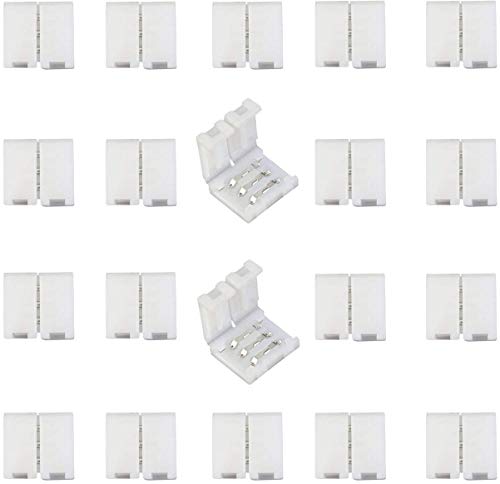 BoHong 20 Stück 3-Polig LED Verbinder Schnellverbinder für 10mm Breite WS2811 WS2812B RGB 5050 Streifen - 3 Pin Strip Connector Steckverbinder Adapter BoHong 20 Stück 3-Polig LED Verbinder Schnellverbinder für 10mm Breite WS2811 WS2812B RGB 5050 Streifen - 3 Pin Strip Connector Steckverbinder Adapter von BoHong