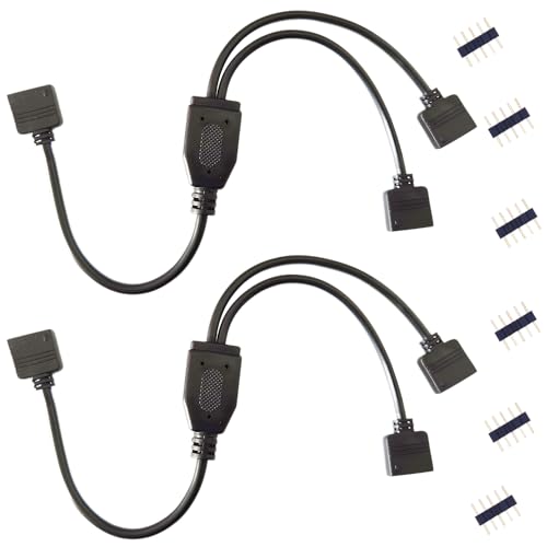 BoHong 2pcs 5 Polig LED Streifen Verteiler Kabel 1 zu 2 RGBW LED Stripe Verbinder 5 Pin LED Strip Splitter 1 to 2 Connector Stecker Eckverbinder RGBW 5050 LED Band Anschluss -30cm, Schwarz BoHong 2pcs 5 Polig LED Streifen Verteiler Kabel 1 zu 2 RGBW LED Stripe Verbinder 5 Pin LED Strip Splitter 1 to 2 Connector Stecker Eckverbinder RGBW 5050 LED Band Anschluss -30cm, Schwarz von BoHong