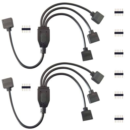 BoHong 2pcs 5 Polig LED Streifen Verteiler Kabel 1 zu 3 RGBW LED Stripe Verbinder 5 Pin LED Strip Splitter 1 to 3 Connector Stecker Eckverbinder RGBW 5050 LED Band Anschluss -30cm, Schwarz BoHong 2pcs 5 Polig LED Streifen Verteiler Kabel 1 zu 3 RGBW LED Stripe Verbinder 5 Pin LED Strip Splitter 1 to 3 Connector Stecker Eckverbinder RGBW 5050 LED Band Anschluss -30cm, Schwarz von BoHong