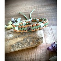 Bojabu | Em-Keramikband Em Keramikkette Aus Paracord Auf Maß in Grün/Kupfer Mit Pfötchenperle Rotkupfer Bojabu | Em-Keramikband Em Keramikkette Aus Paracord Auf Maß in Grün/Kupfer Mit Pfötchenperle Rotkupfer von BoJaBu