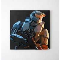 Halo 3 Portrait, 3D Wanddeko, Dekupiersäge, Laubsäge, Holzskulptur, Videospiel Kunst Halo 3 Portrait, 3D Wanddeko, Dekupiersäge, Laubsäge, Holzskulptur, Videospiel Kunst von BoRiljana