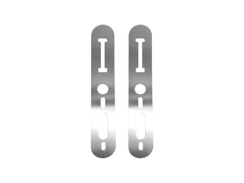 BOT Breite Abdeckplatte aus Metall für Smart-Türgriff H1, 2 Stück, Silber – 53 × 315 mm, Deckt Kratzer & Bohrlöcher ab von BoT by BlueRoad