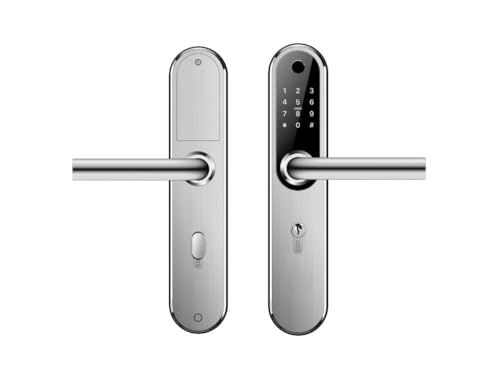 BOT Elektronisches Türschloss TTLock H1W, Silber, 72 mm – Wassergeschützt, Fingerabdruck, Bluetooth, Smart-Funktion von BoT by BlueRoad