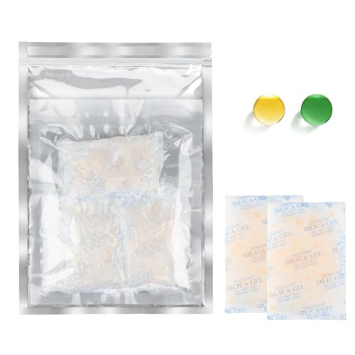 Boadw 50g x 6 Stück Silicagel Beutel lebensmittelechtem Kieselgel Trockenmitte mit Orangenperlen Feuchtigkeits indikator Trockenmittel zur Entfernung von Feuchtigkeit von Boadw