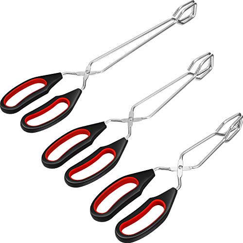 3 Packungen Edelstahl Scheren Zange 9/11/ 12 Zoll Kochen Backen Brot Essen Zange Barbecue Grillen Zange für Umdrehen Lebensmitteln Werkzeug von Boao