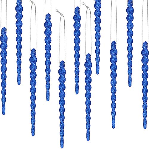 30 Stücke Acryl Eiszapfen 5,12 Zoll Verdrehte Acryl Eiszapfen Weihnachten Ornaments Eiszapfen Dekorationen Weihnachtsbaum Urlaub Weihnachten Party Hochzeit Hängen (Blau) von Boao