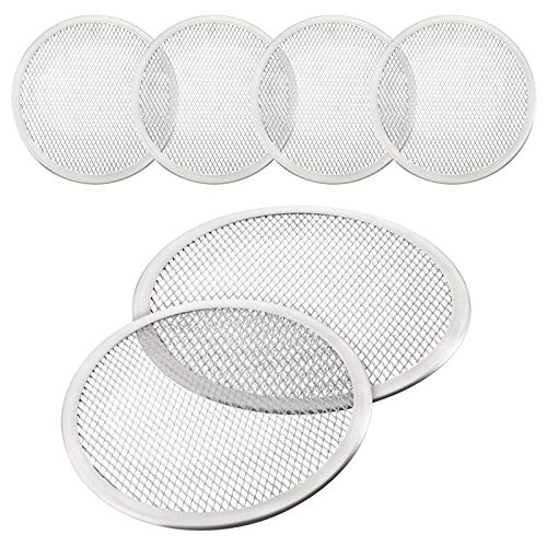 4 Stück 25,4 cm nahtlose runde Pizzaschiebe aus Aluminiumgeflecht für Zuhause, Küche, Restaurant. von Boao