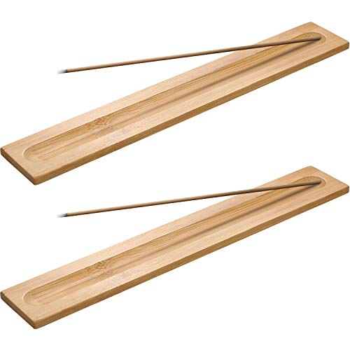 5 Stücke Bambus Holz Räucherstäbchen Halter Weihrauch Brenner Asche Fänger, 9,06 Zoll Lang (Holz Farbe) von Boao