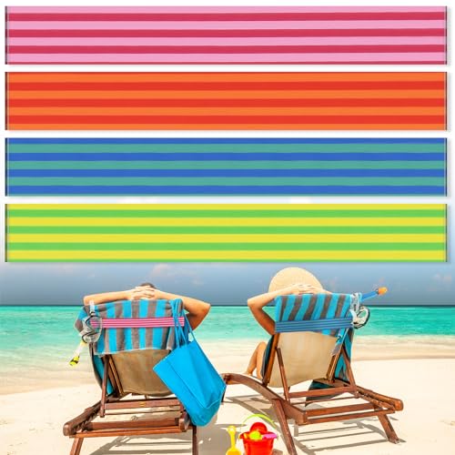 Boao 4 Stück Handtuchbänder für Strandkörbe, Kreuzfahrt-Handtuch-Clips für Lounge, Poolstühle, elastisch, winddicht, Gurthalter für Sommer, Lounge, Pool, Hawaii-Zubehör (Streifen-Stil) Boao 4 Stück Handtuchbänder für Strandkörbe, Kreuzfahrt-Handtuch-Clips für Lounge, Poolstühle, elastisch, winddicht, Gurthalter für Sommer, Lounge, Pool, Hawaii-Zubehör (Streifen-Stil) von Boao