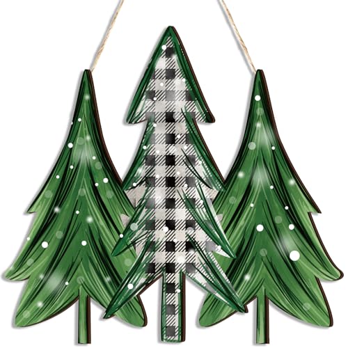 Boao Weihnachtsbaum Holzdeko Willkommen Türschild Holz Hängeschild Winter Weihnachten Türhänger Bauernhaus Winter Weihnachten Home Wand Haustür Dekoration von Boao