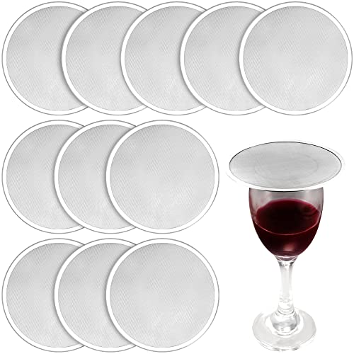 Edelstahl-Getränkeabdeckungen, Weinglas-Abdeckung, hält Schmutz fern, Becherabdeckungen, Weinglasdeckel, belüftete Scheiben für Getränkeabdeckung, Outdoor, Belüftung, reduziert Spritzer (6 Stück) von Boao