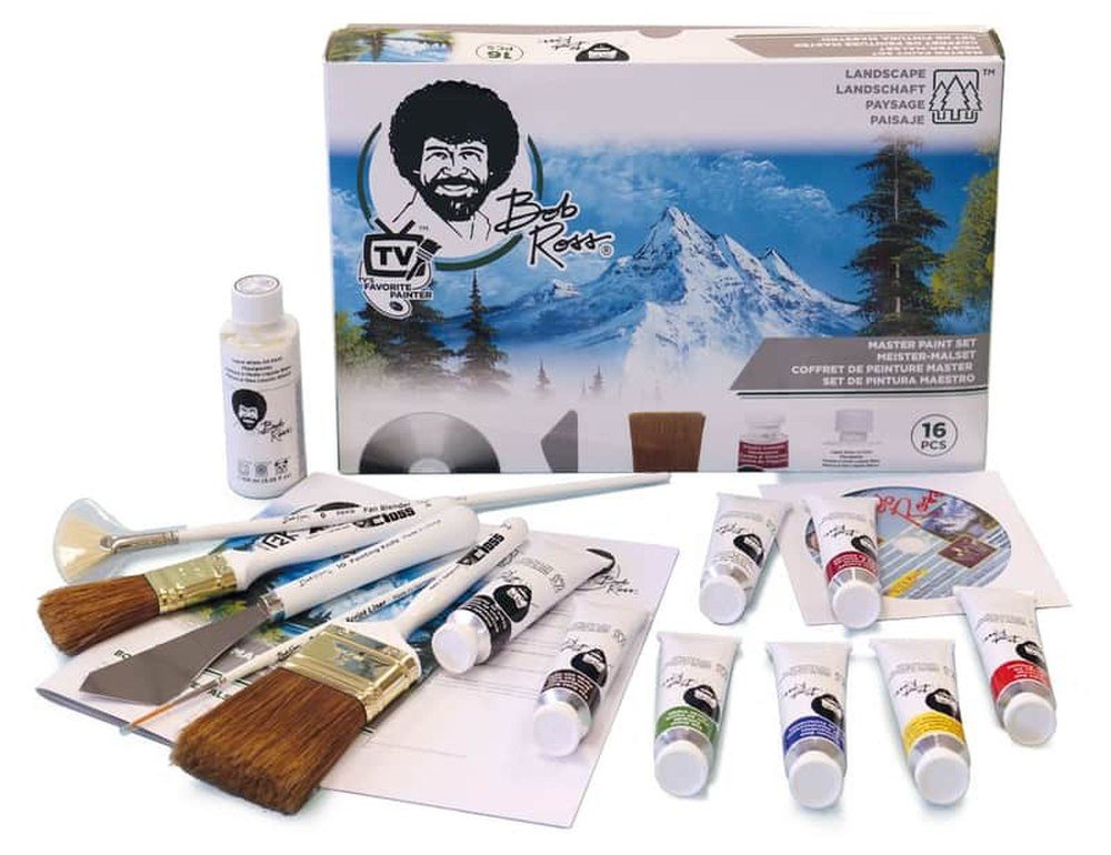 Bob Ross Ölfarbe Landschaft Master oder Basic Paint-Set (Meister oder Basis Mal-Set), 15-teiliges Set Landschaftsgemälde "The Joy of Painting" von Bob Ross