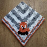 Gehäkelte Fuchs Babydecke - Baby Decke Handgemachte Häkeldecke Tier von BobbinsBlooms