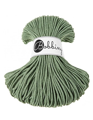 Bobbiny Makramee-Seil, 3 mm, Eukalyptusgrün, 100 % Baumwolle, 100 m von Bobbiny