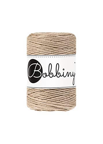 Bobbiny Baby Makramee-Schnur, einlagig, 1,5 mm, Sandfarben, 100 m von Bobbiny