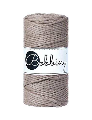 Bobbiny Macrame Cords 3 mm - 100 m - 100% Baumwolle (Coffee) von Bobbiny