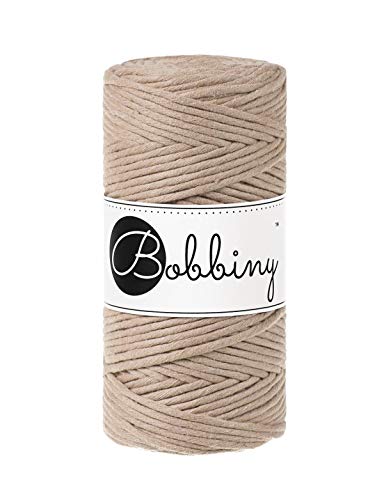 Bobbiny Macrame Cords 3 mm - 100 m - 100% Baumwolle (Sand) von Bobbiny