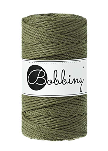 Bobbiny Macrame Seil gedreht Regular 3 mm (Avocado), 100 m von Bobbiny