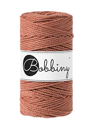 Bobbiny Makramee-Seil, gedreht, Regular 3 mm (Terrakotta), 100 m von Bobbiny