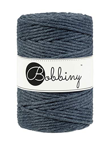Bobbiny Macrame Cords 5 mm - 100 m Wahl (Charcoal) von Bobbiny