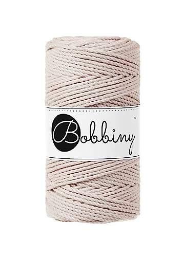 Bobbiny Reguläre 3 mm 3-lagige Makramee-Schnur (hautfarben), 100 m von Bobbiny