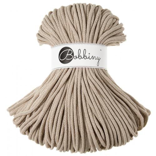 Bobbiny Makramee-Flechtkordel, 5 mm, 100 m, Beige von Bobbiny