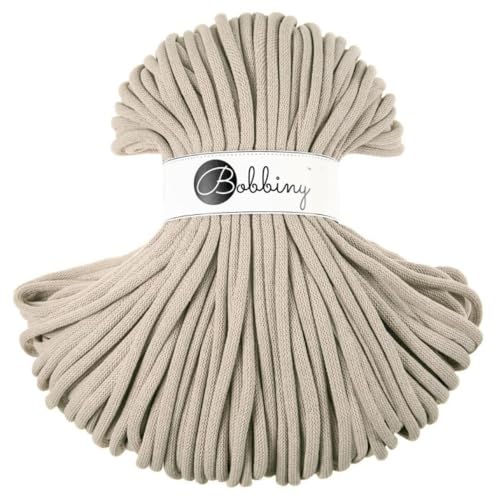 Bobbiny Seilgarn, 9 mm x 100 m, Beige von Bobbiny