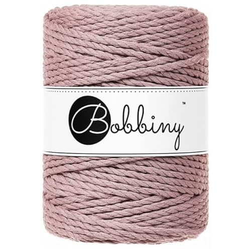 Bobbiny XXL 5 mm 3-lagige Makramee-Kordel (malve) 100 m von Bobbiny