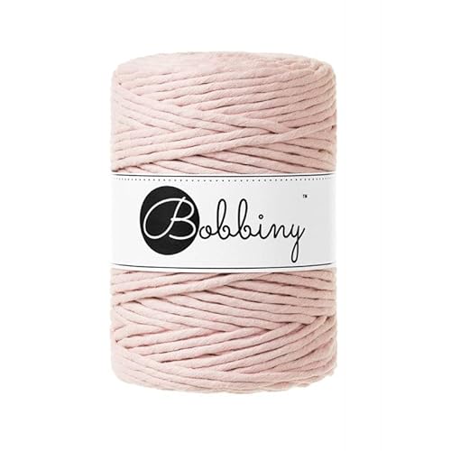 Bobbiny XXL Makramee-Schnur, 5 mm, einlagig, Pastellrosa, 100 m von Bobbiny