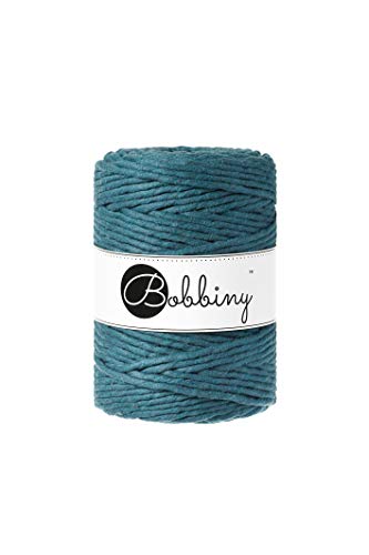 Bobbiny XXL 5 mm einlagige Makramee-Schnur (Pfauenblau) 100 m von Bobbiny