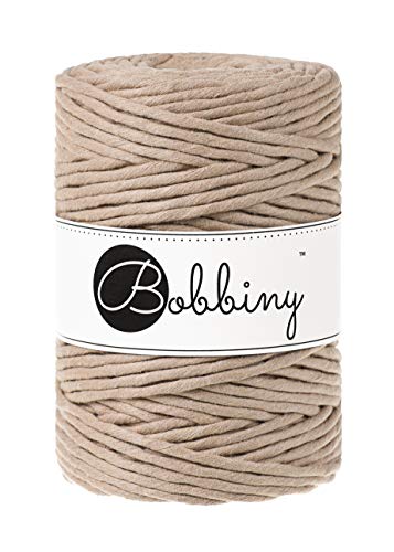 Bobbiny XXL Makramee-Schnur, 5 mm, einlagig, sandfarben, 100 m von Bobbiny