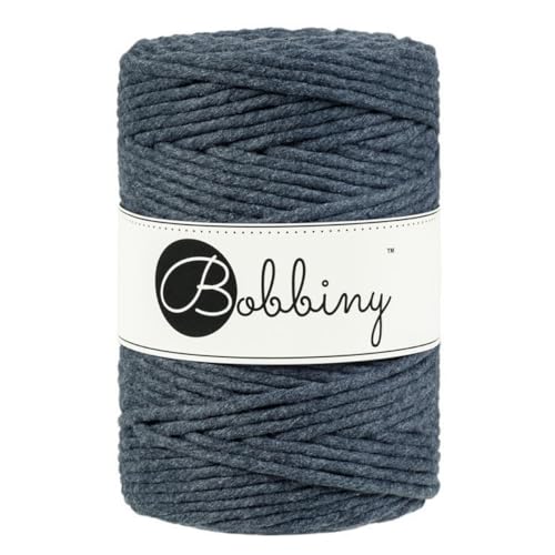 Bobbiny XXL Makramee-Schnur, einlagig, 5 mm, anthrazit, 100 m von Bobbiny