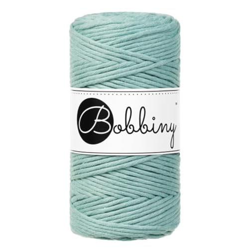Bobbiny makramee schnur 3mm - duck egg blau von Bobbiny