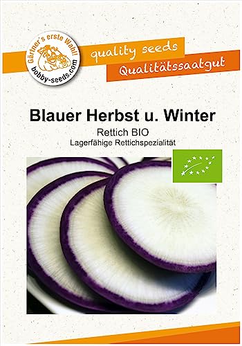 BIO-Gemüsesamen Blauer Herbst u. Winter Rettich Portion von Gärtner's erste Wahl! bobby-seeds.com
