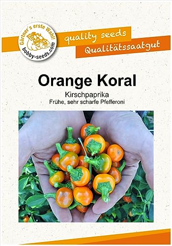 Paprikasamen Orange Koral Kirschpeperoni Portion von Gärtner's erste Wahl! bobby-seeds.com