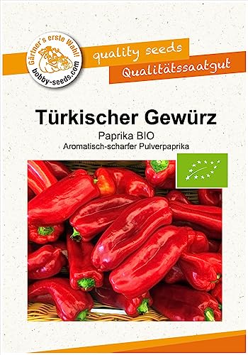BIO-Paprikasamen Türkischer Gewürz Chili/Peperoni Portion von Gärtner's erste Wahl! bobby-seeds.com