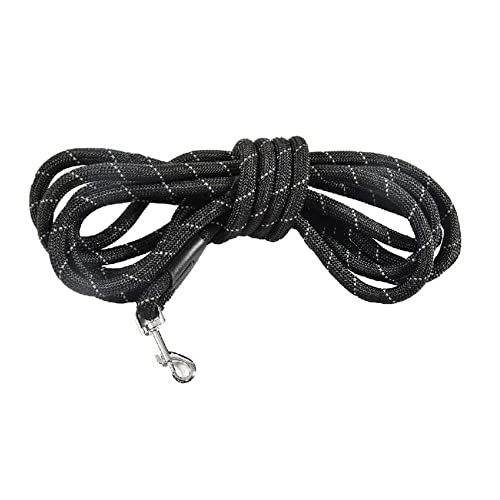 Bobby Walk 10 M – Hundeleine 10 Meter/Stärke 1,2 cm, schlauchförmige Hundeleine, strapazierfähiges Nylon, schwarz von Bobby