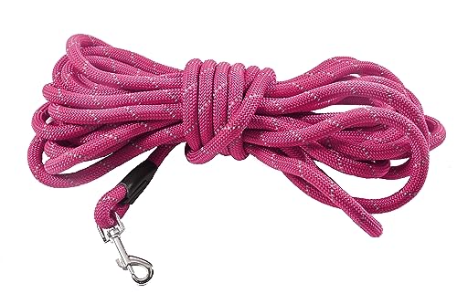 Bobby Walk 10 M – Hundeleine 3 Meter/Stärke 1,2 cm, röhrenförmige Hundeleine, starkes Nylon, Fuchsia, 10 Meter von Bobby