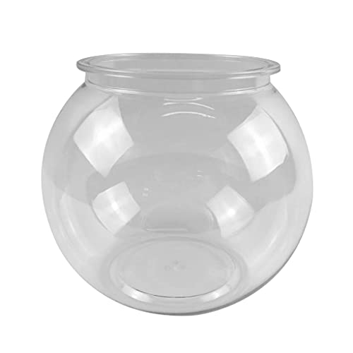 Bobeini Kunststoff-Fischschale, Efeu-Schalen, rund, transparent, für Aquarien, als Heimdekoration, 3 Größen, Partyzubehör, 15 cm Durchmesser von Bobeini