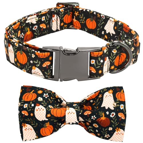 Bobo Rainbow Halloween-Hundehalsband, Geisterdruck, verstellbares Haustierhalsband, Herbst-Kürbis, niedlich, Baumwolle, weiche Halsbänder mit Fliege, Metallschnalle, Urlaub, Welpenhalsbänder, Geschenk Bobo Rainbow Halloween-Hundehalsband, Geisterdruck, verstellbares Haustierhalsband, Herbst-Kürbis, niedlich, Baumwolle, weiche Halsbänder mit Fliege, Metallschnalle, Urlaub, Welpenhalsbänder, Geschenk von Bobo Rainbow
