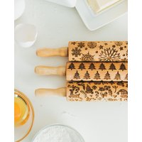 Ton Nudelholz, Thanksgiving Geschenk, Holz Nudelholz Mit Muster, Weihnachten Mutter Herbstgeschenk Für Kochliebhaber, Geprägter Keksstempel Ton Nudelholz, Thanksgiving Geschenk, Holz Nudelholz Mit Muster, Weihnachten Mutter Herbstgeschenk Für Kochliebhaber, Geprägter Keksstempel von BobsCozyRoom
