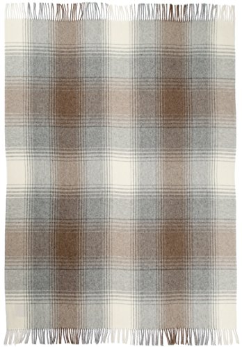 biederlack Britta Wohndecke Karo beige beige - 130x170 von Bocasa