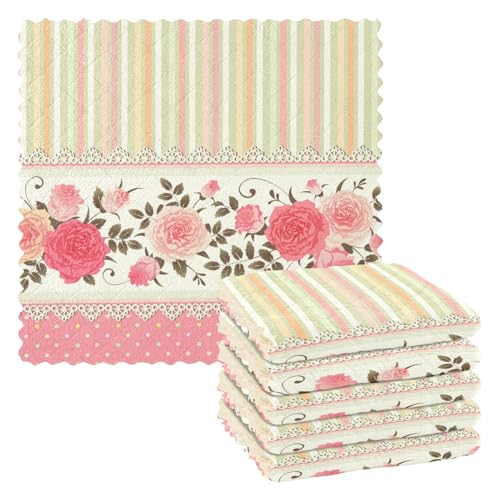 Boccsty Küchentücher mit Rosenmuster, 6 Stück, Handtücher, Badetücher, Geschirrtücher, Barhandtücher für Badezimmer, Bauernhaus, Einweihung, Tisch, Zuhause Boccsty Küchentücher mit Rosenmuster, 6 Stück, Handtücher, Badetücher, Geschirrtücher, Barhandtücher für Badezimmer, Bauernhaus, Einweihung, Tisch, Zuhause von Boccsty