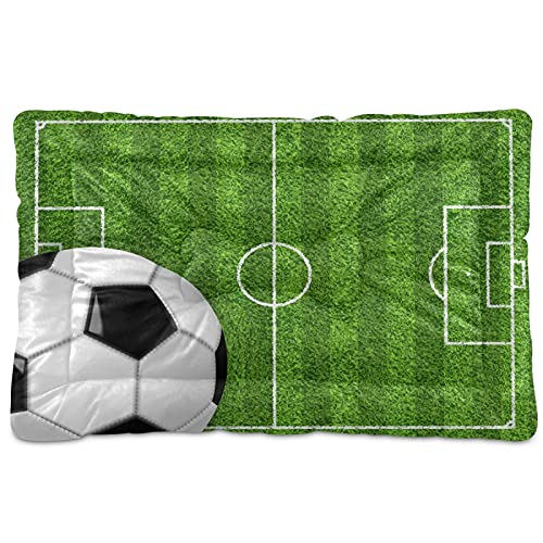 Haustierbett, Fußballfeldball, für Sport, Fußball, Hund, Katze, Kiste, Hundebett, 61 x 91 cm, Haustierkissen, Kissen für mittelgroße und kleine Welpen Haustierbett, Fußballfeldball, für Sport, Fußball, Hund, Katze, Kiste, Hundebett, 61 x 91 cm, Haustierkissen, Kissen für mittelgroße und kleine Welpen von Boccsty