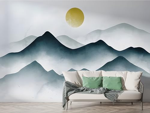 Berg Nordisch Tapete, Geometrie Fototapete, Modern Wandpapier, Vliestapete Selbstklebende Wand Deko, Motivtapeten Schlafzimmer Wohnzimmer, 450x315 cm - M-588 Berg Nordisch Tapete, Geometrie Fototapete, Modern Wandpapier, Vliestapete Selbstklebende Wand Deko, Motivtapeten Schlafzimmer Wohnzimmer, 450x315 cm - M-588 von Boceoey