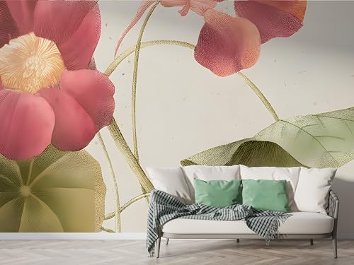 Blume Selbstklebende Tapete Aquarell Wandbilder, Vlies Fototapete mit Pflanze Blumen Motiv, 3D Effekt Wandtapete Deko, Abziehen & Aufkleben, 150x100 cm - M-574 Blume Selbstklebende Tapete Aquarell Wandbilder, Vlies Fototapete mit Pflanze Blumen Motiv, 3D Effekt Wandtapete Deko, Abziehen & Aufkleben, 150x100 cm - M-574 von Boceoey
