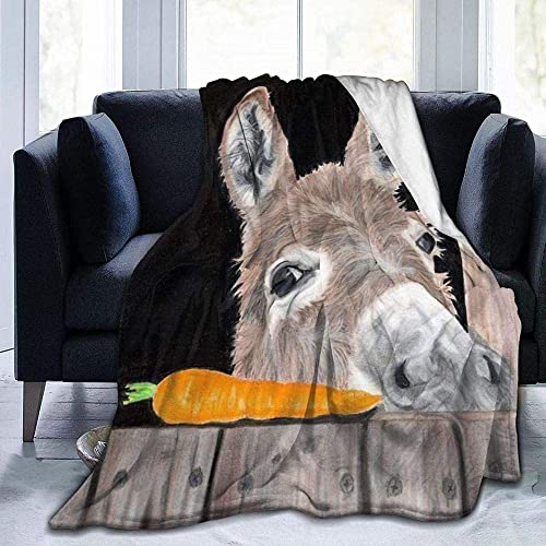 Boceoey Decke 220x240 Kuscheldecke Flauschig - Weich Warme Fleecedecke für Bett Couch - Wohndecke als Couchdecke Bettüberwurf Tagesdecke Campingdecke Esel von Boceoey